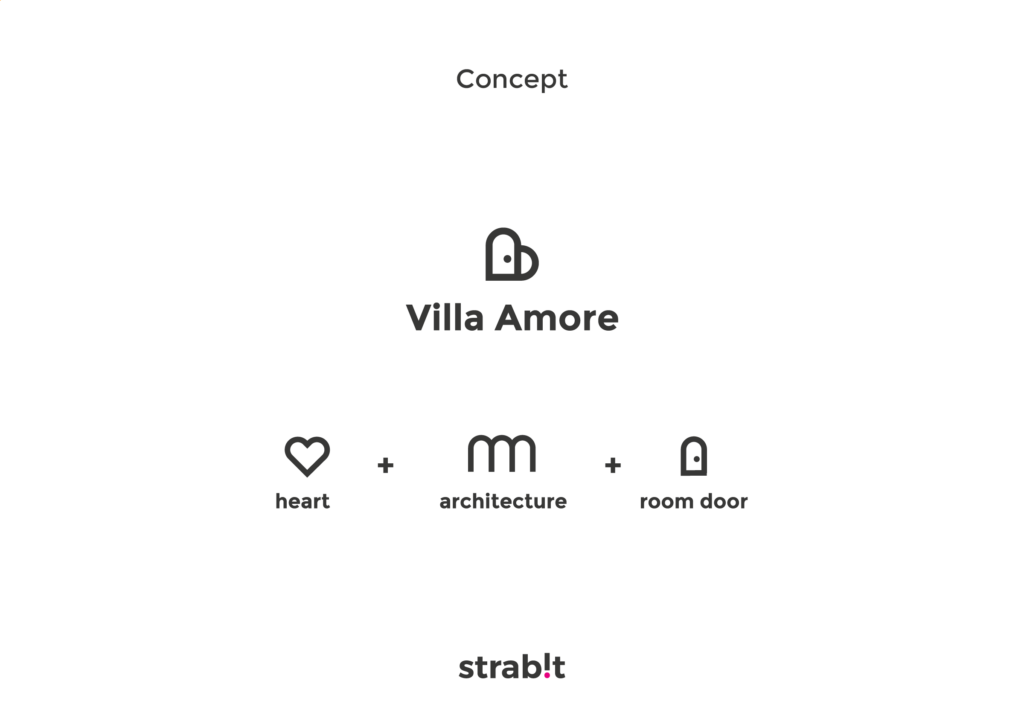 Logo e Brand design Villa Amore Hotel